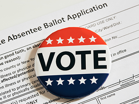 Vote absentee ballot application