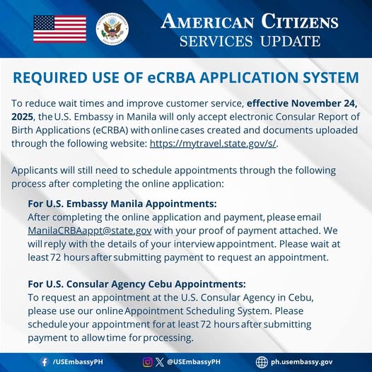 electronic Consular Report of Birth Applications (eCRBA)